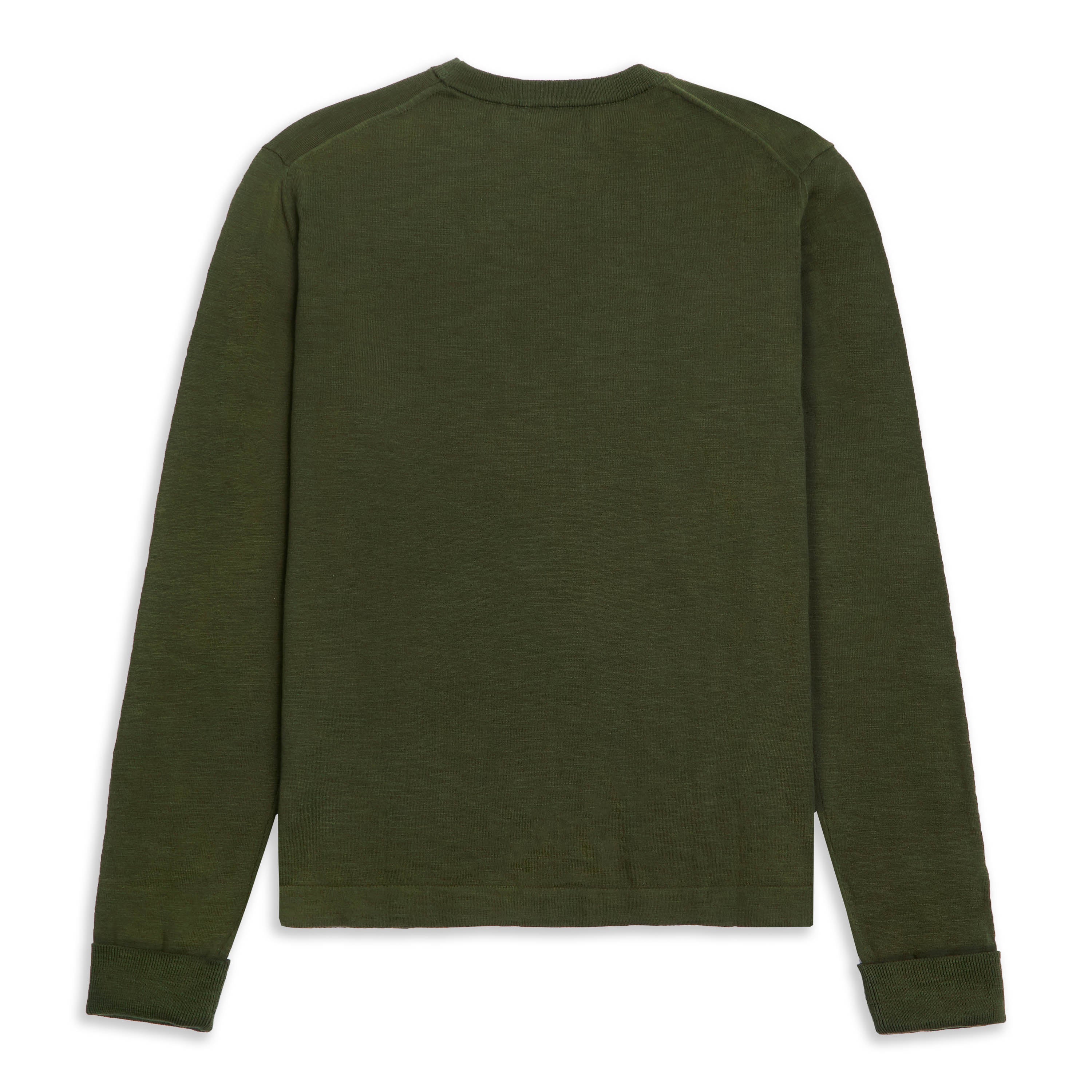 Ash Crew Neck Knitted Sweater - Green