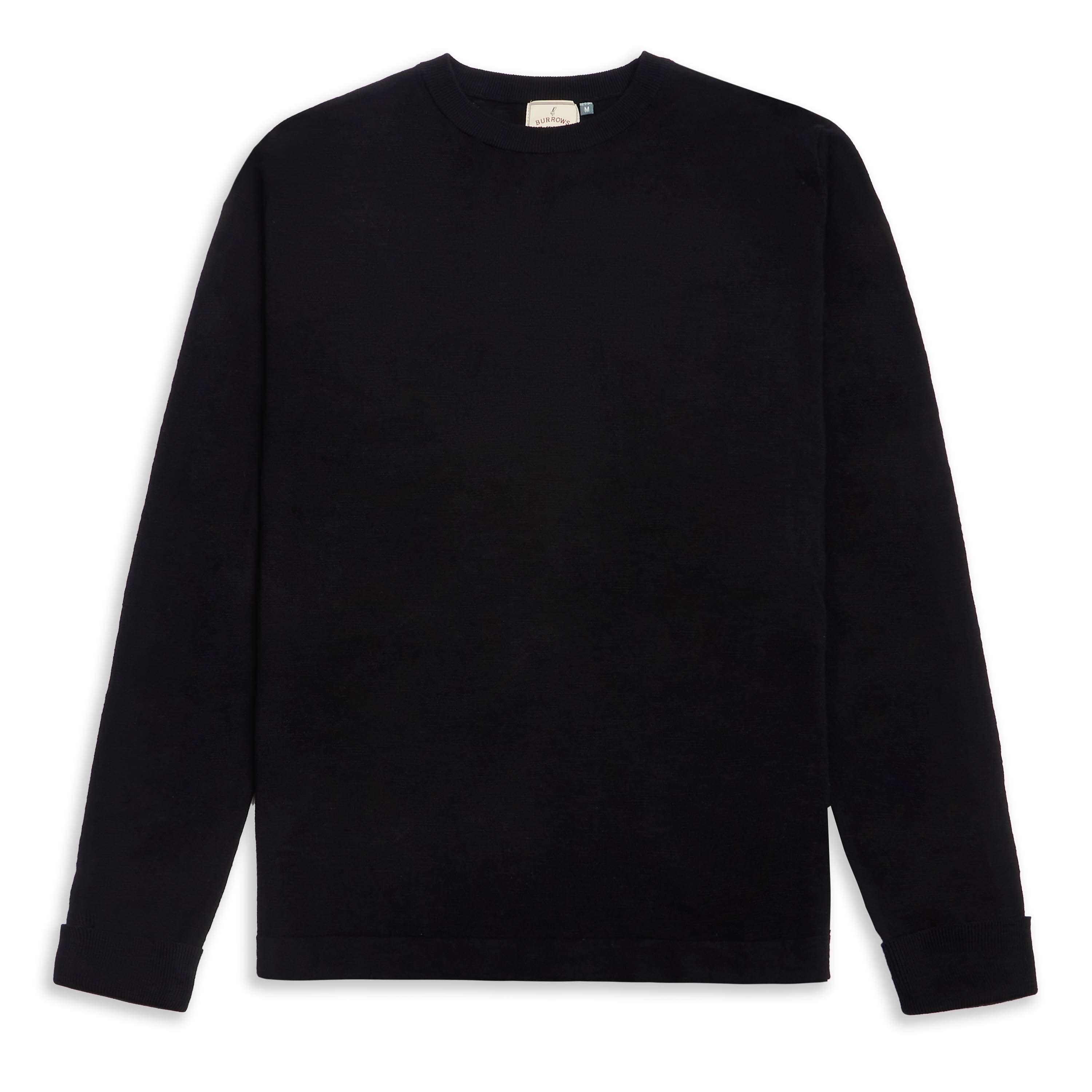 Ash Crew Neck Knitted Sweater - Black