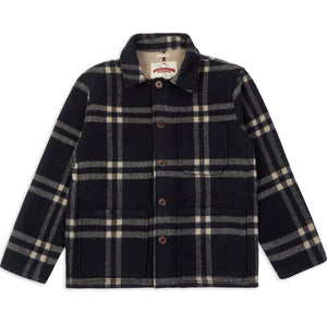 Burrows & Hare Wool Workwear Jacket - Navy Check