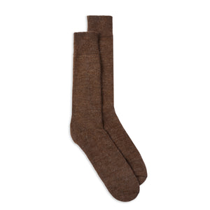 Burrows & Hare Alpaca Socks - Plain Brown