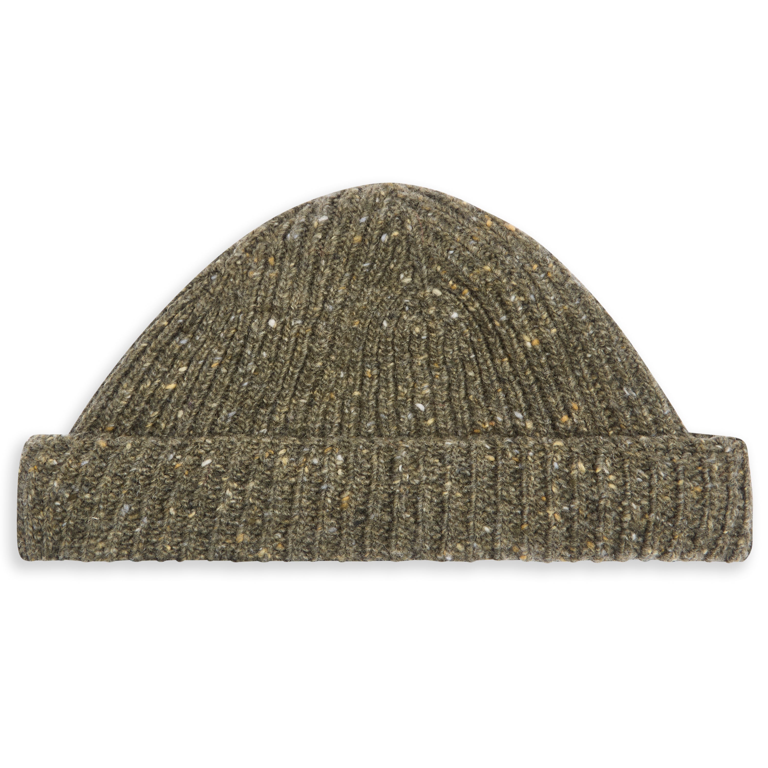 Donegal Wool Beanie Hat - Moss