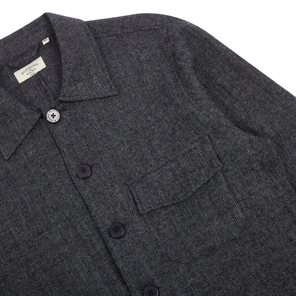 Wool Jericho Jacket - Dark Grey | Burrows & Hare