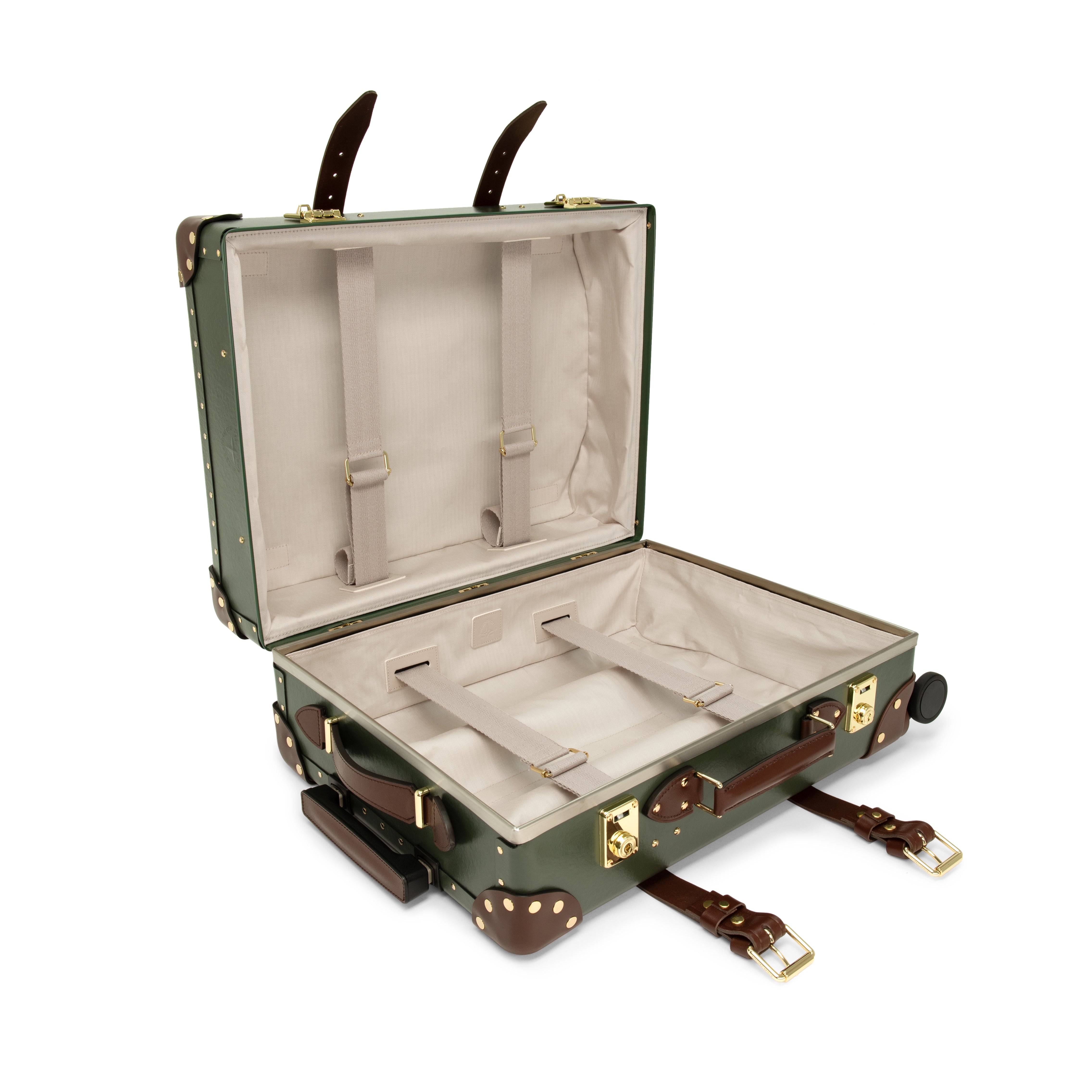 Centenary Carry-On Case - 4 Wheels Green/Brown