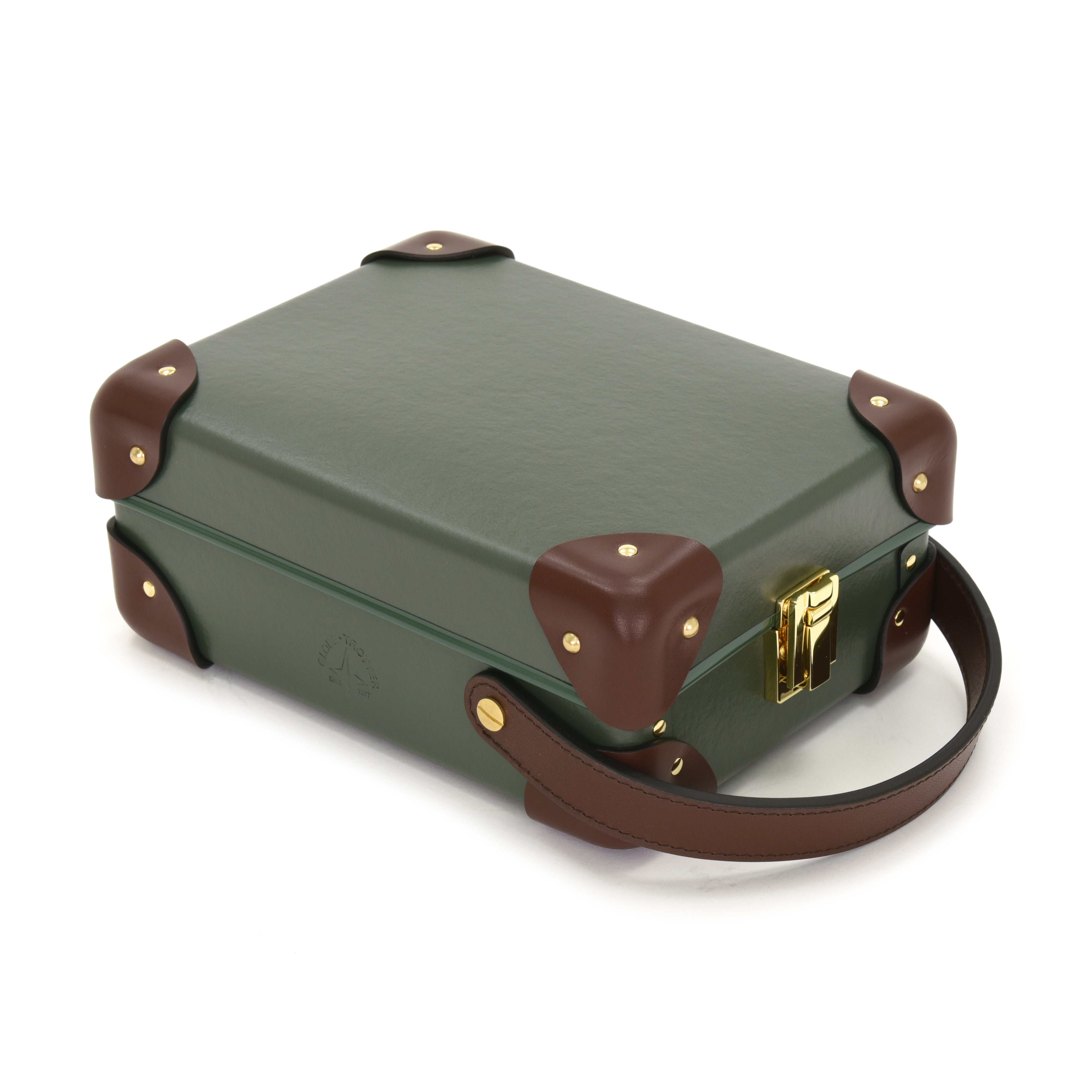 Centenary 3-Slot Watch Case - Green/Brown