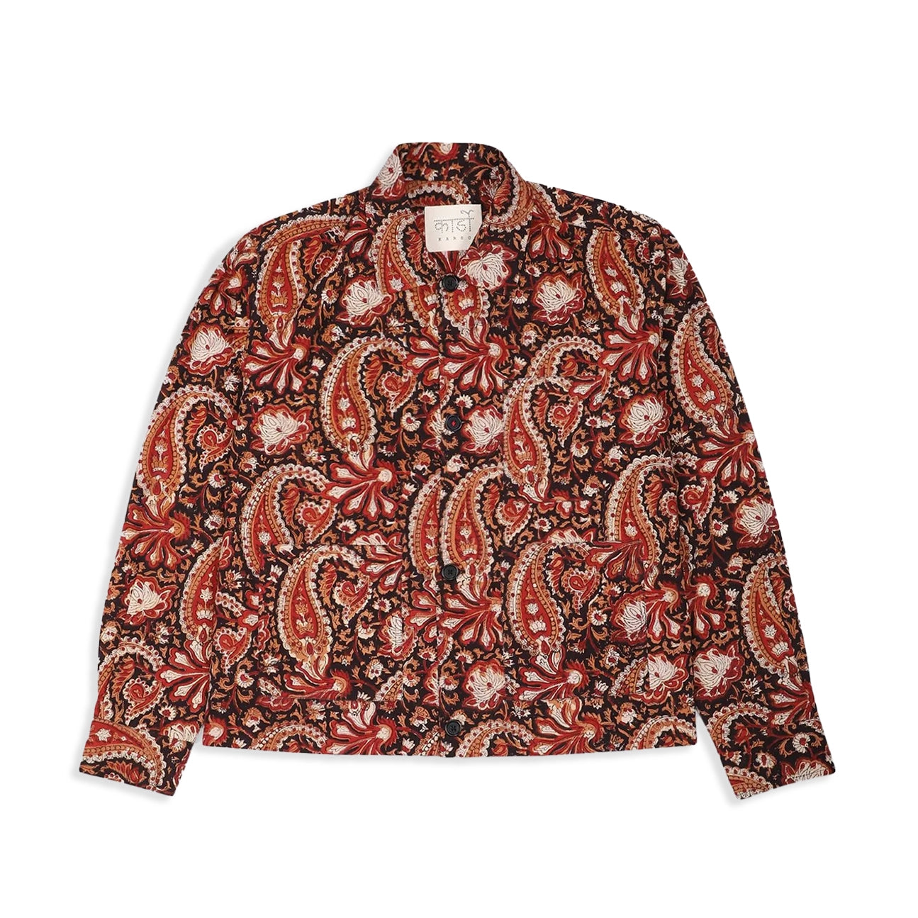 Jacket - Block Print Red