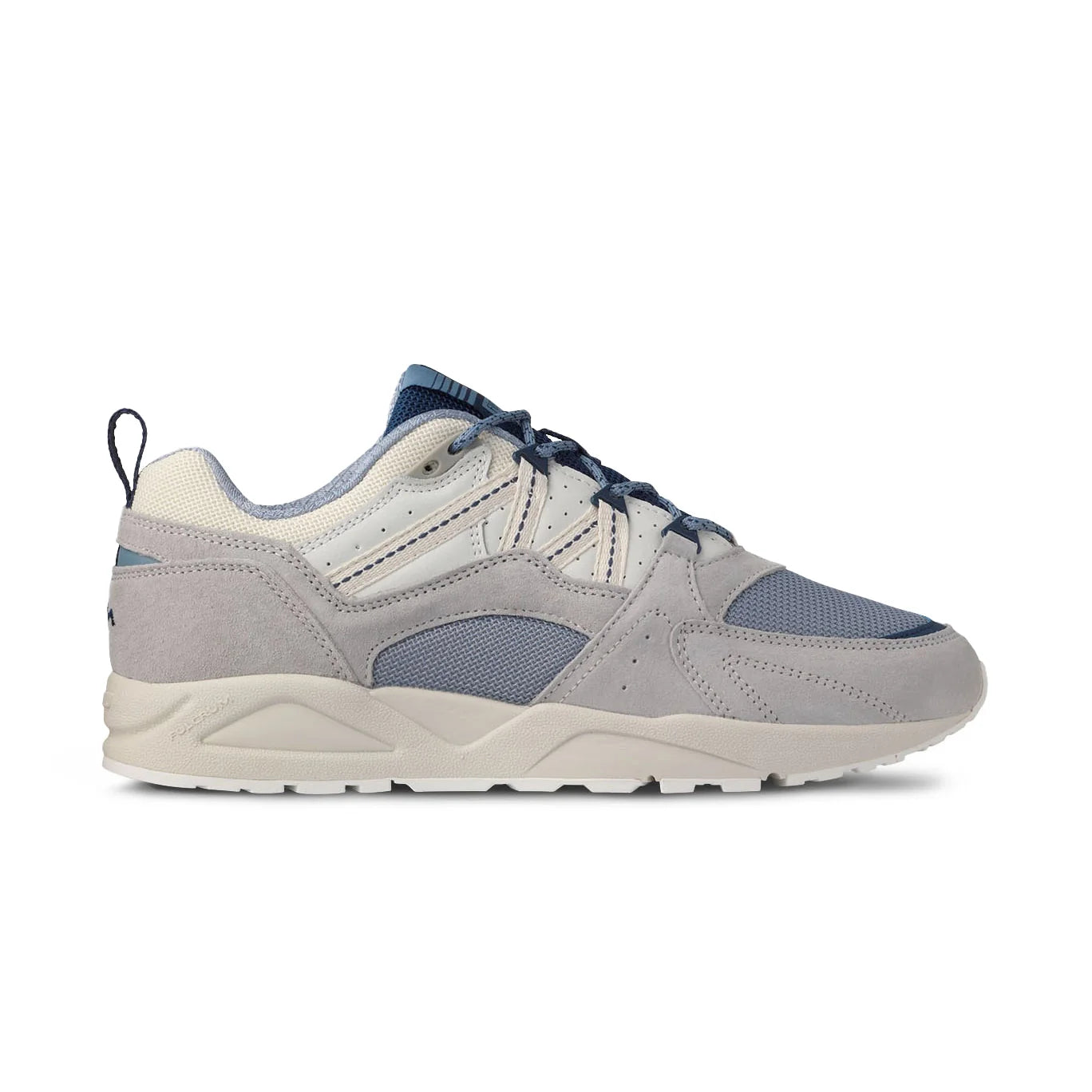Fusion 2.0 Trainer by Karhu with suede overlays and mesh, Dawn Blue colorway.