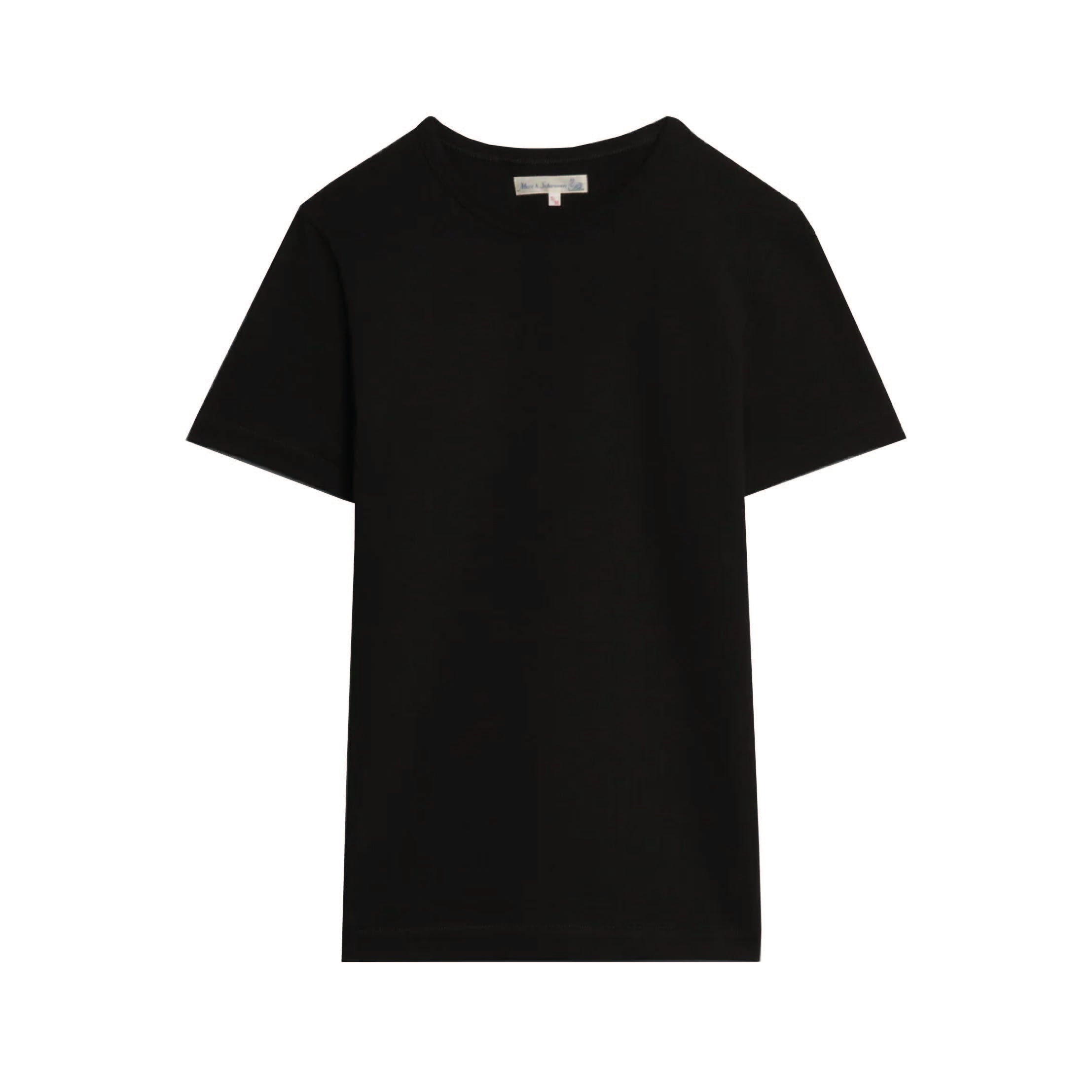 Loopwheeled Classic Fit Midweight T-Shirt - Deep Black