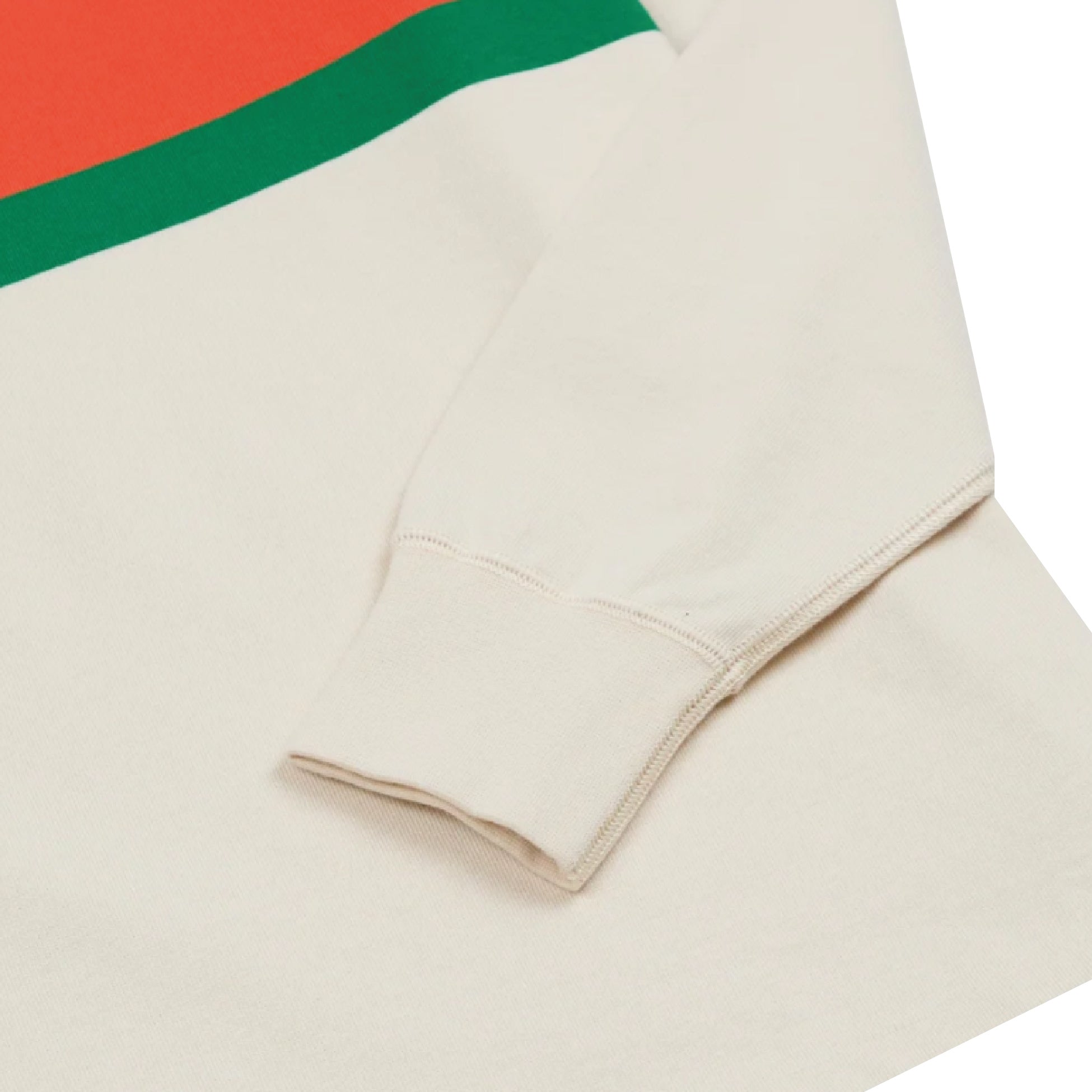 Middle Stripe Cotton Rugby Shirt - Ecru Multi