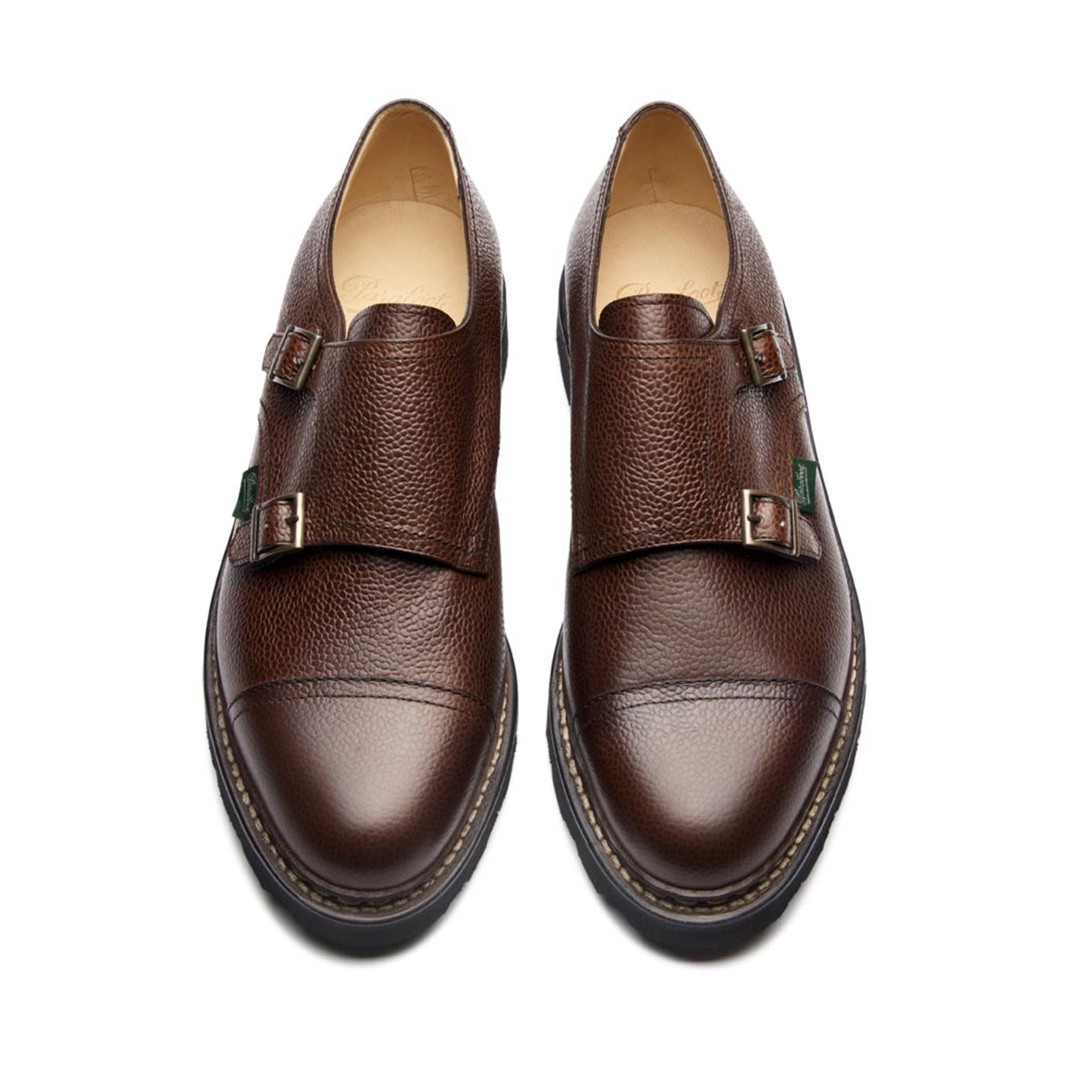 Natural rubber sole of the Paraboot William Shoe in Graine Ebene, crafted with precision.