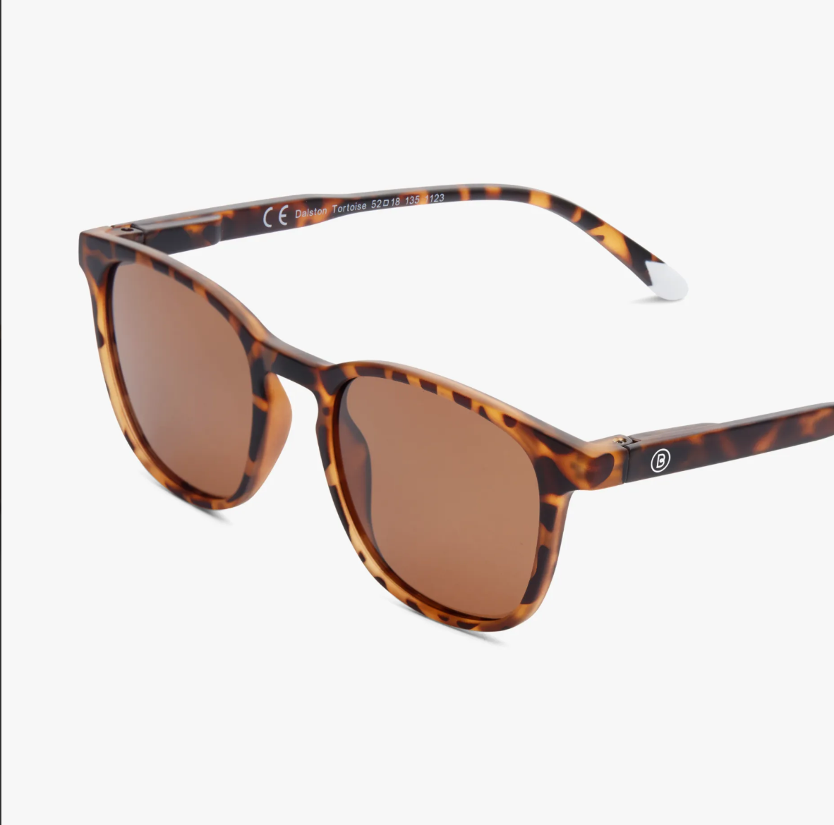 Side view of Dalston Tortoise Sun sunglasses by Barner, highlighting TR-90 frame design.