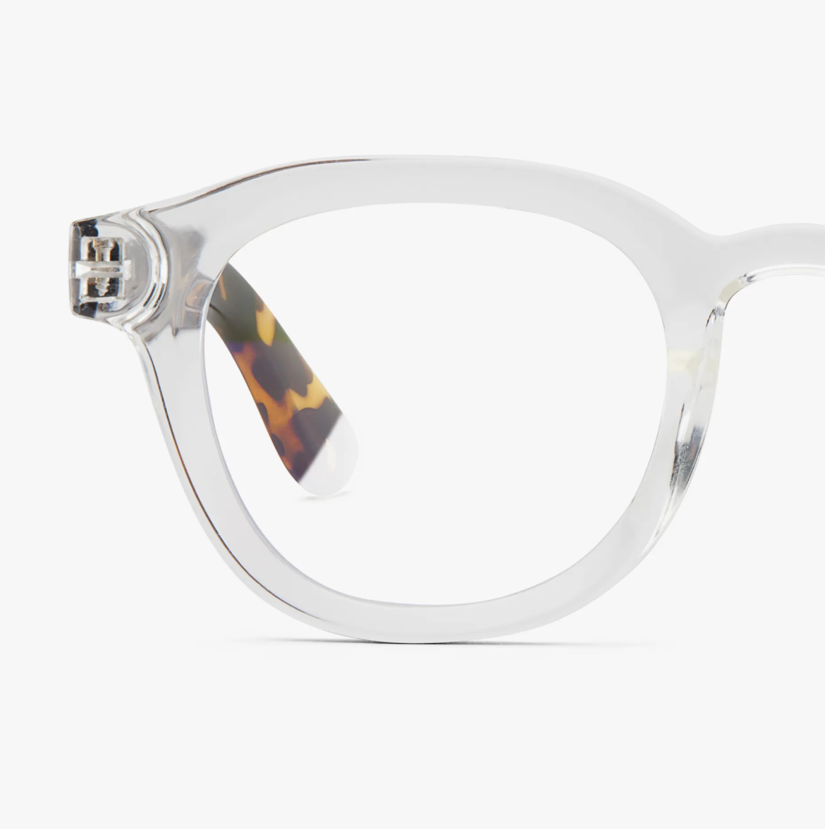 Front view of Barner Andy Glossy - Crystal Combi sunglasses, elegant design.