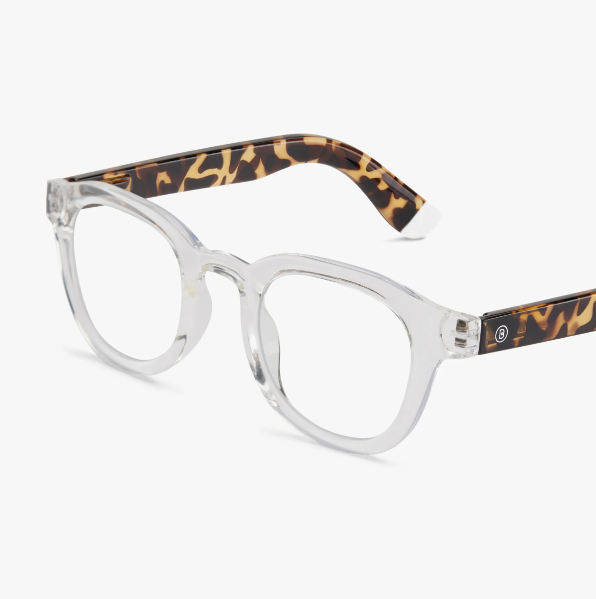Close-up detail of Barner Andy Glossy - Crystal Combi sunglasses, TR-90 and CR39.