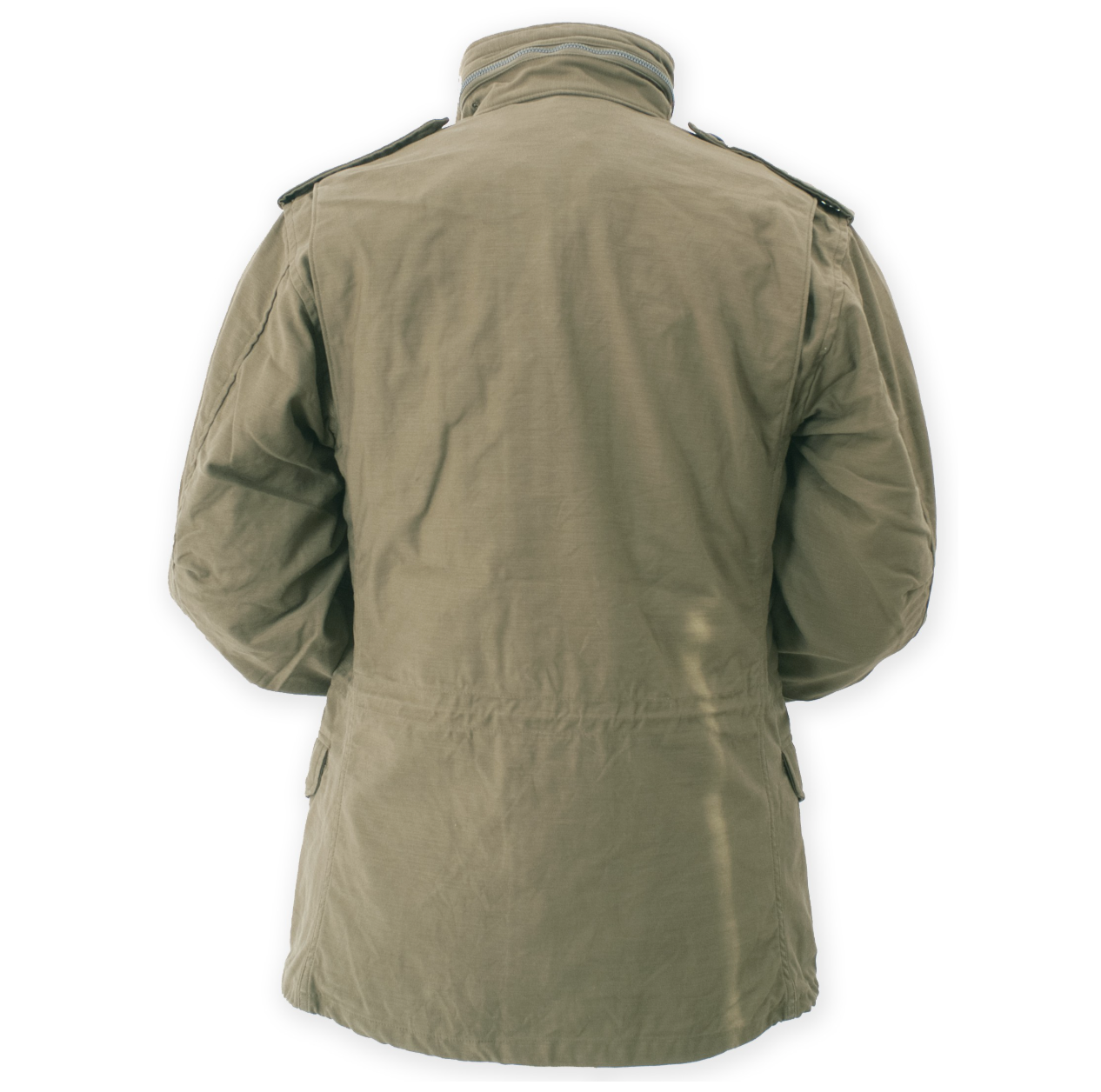 Buzz Rickson's Type M-65 Combat Jacket featuring detachable hood in Olive Drab.