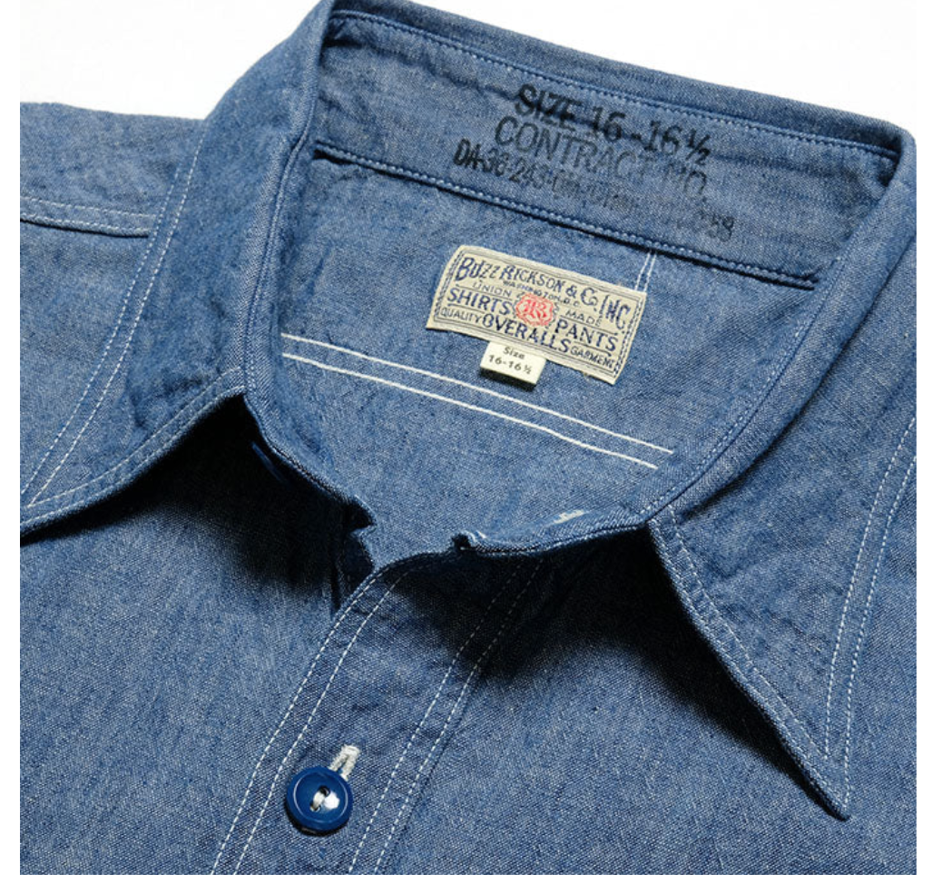 Chambray Shirt Long Sleeve - Blue