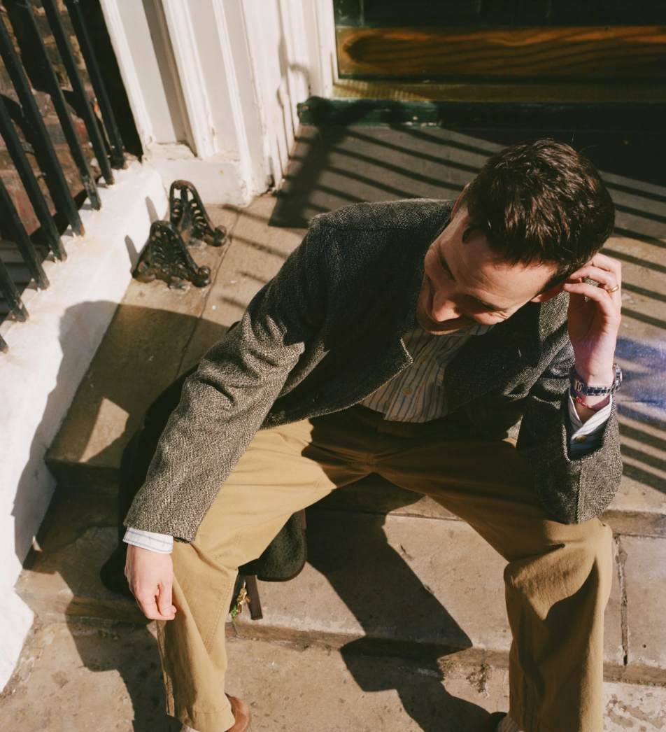 Beige Cotton Officer’s Chino