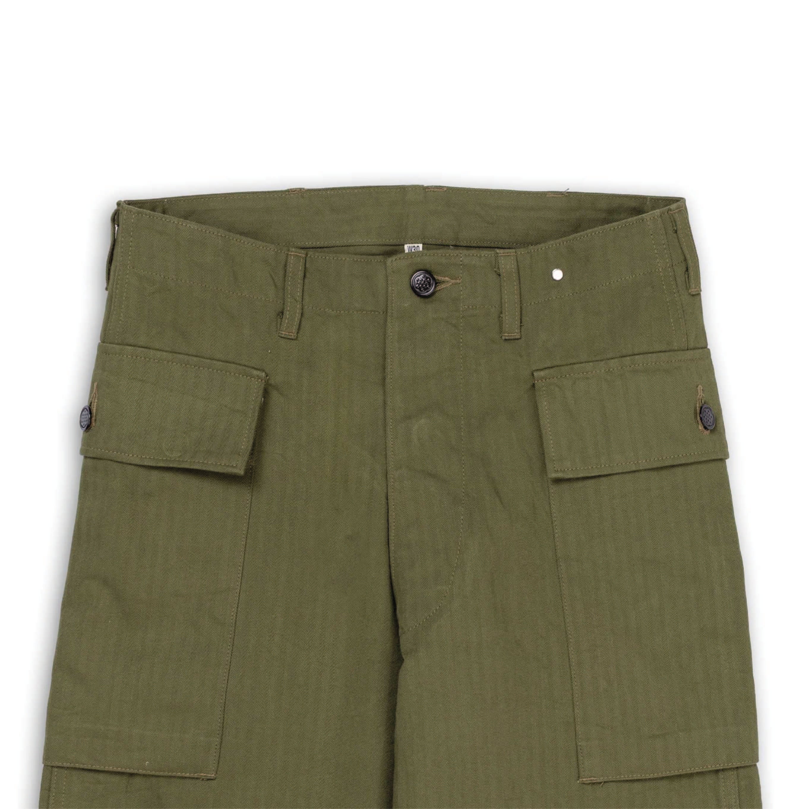 Trousers Herringbone Twill Special - Olive