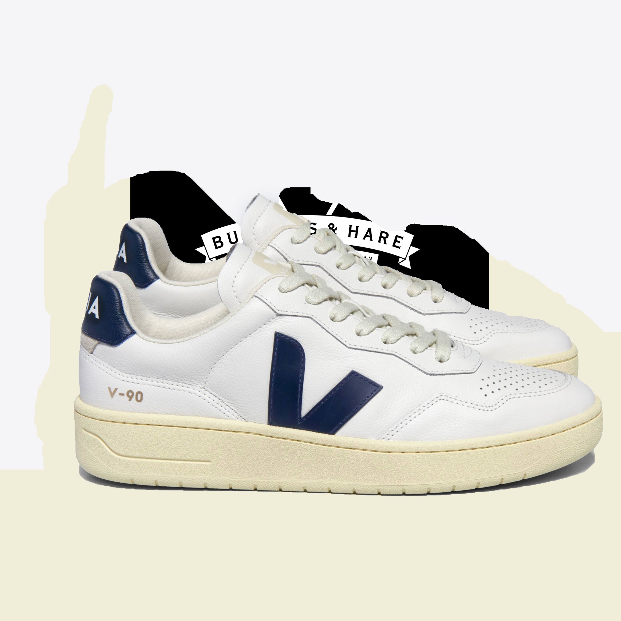 V-90 Leather Trainer - Extra White Nautico