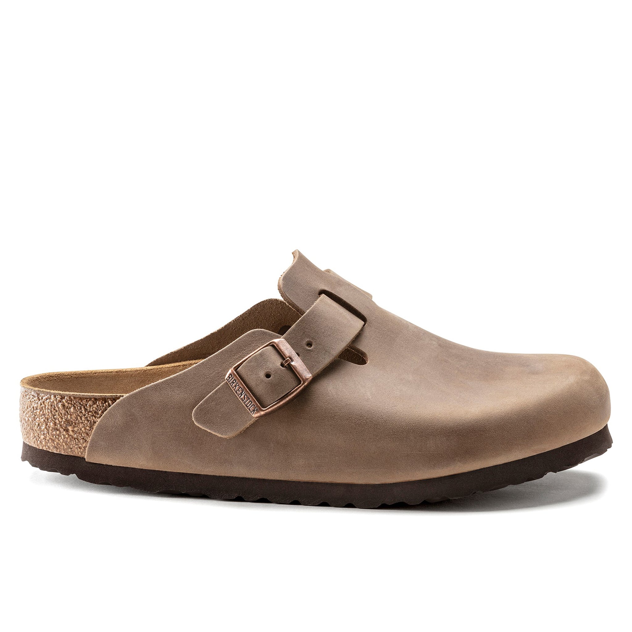 Boston Oiled Leather Clogs - Tobacco Brown