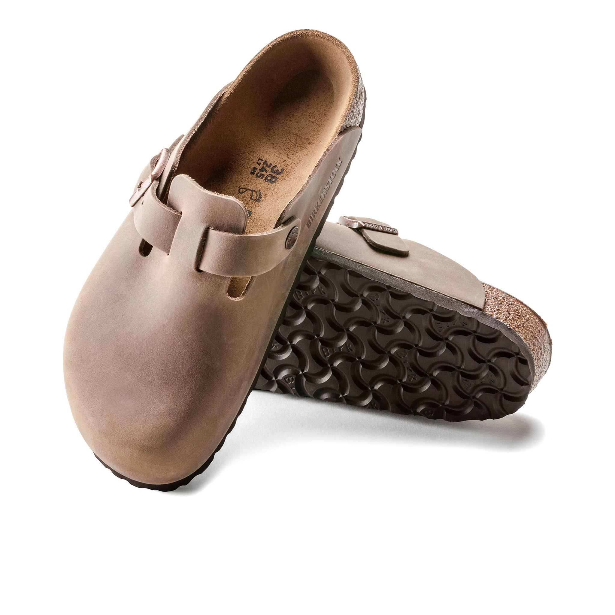 BIRKENSTOCK Boston Oiled Leather Clogs - Tobacco Brown