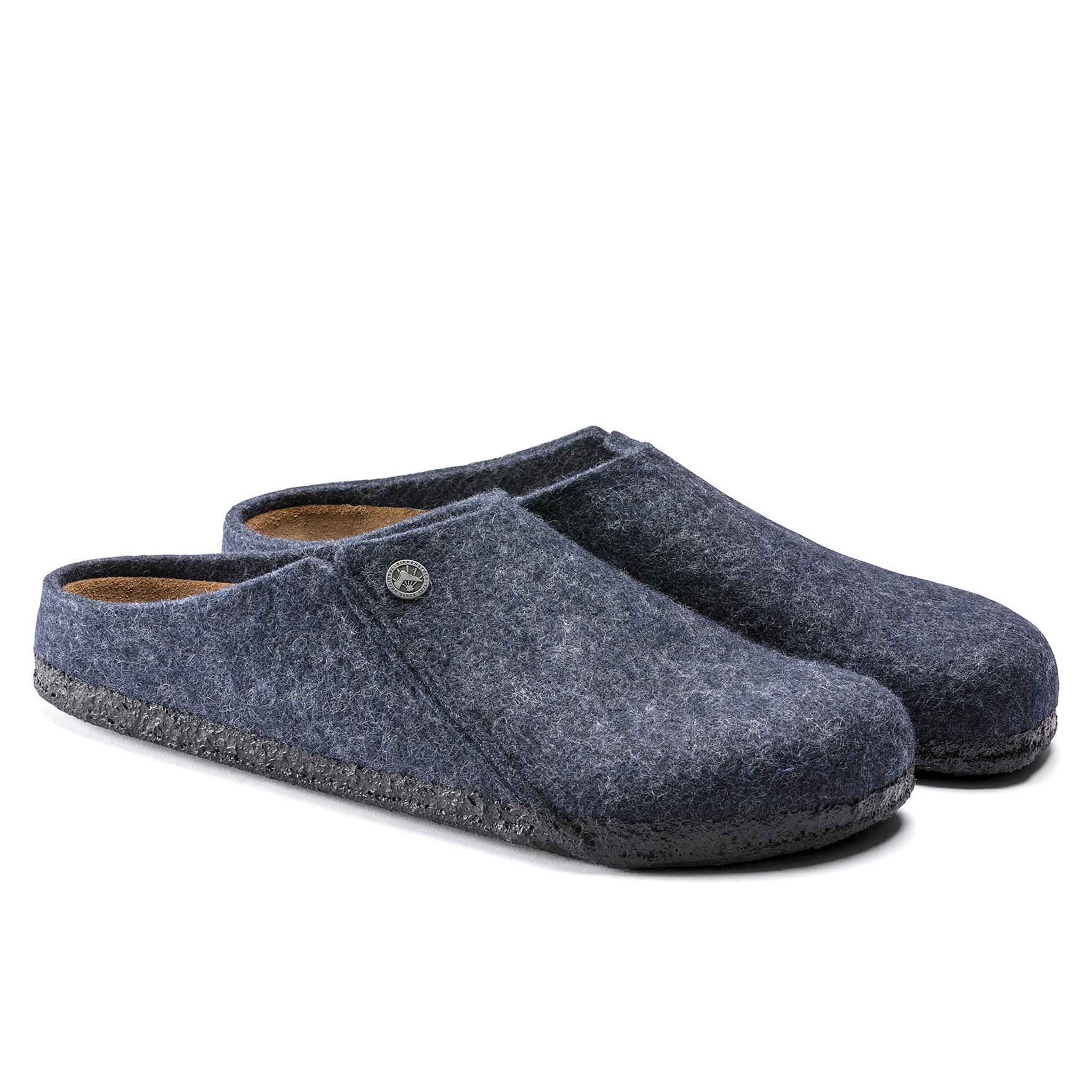 BIRKENSTOCK Zermatt Wool Felt Clogs - Dark Blue