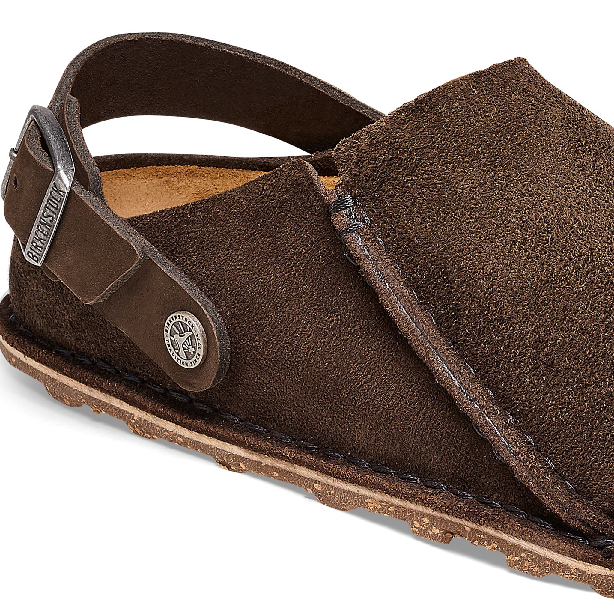 BIRKENSTOCK Lutry Premium Suede Leather Clogs - Espresso