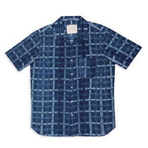 Kardo Ronen Short Sleeve Shirt - Shibori Indigo