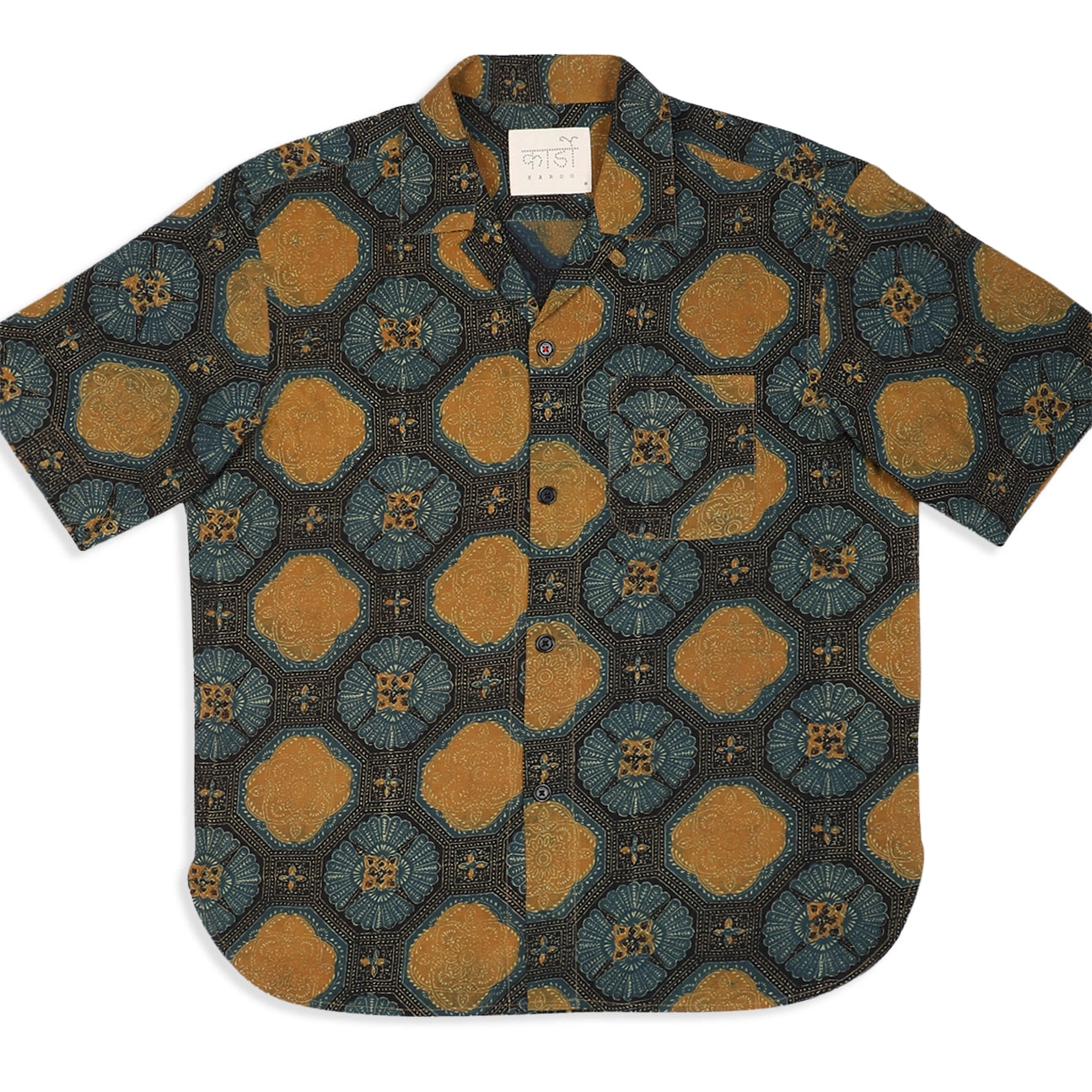 Mens Short Sleeve Shirt - Ajrakh