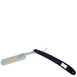 Dovo Straight Cut-Throat Razor With Engraving Plate Ebony - Burrows and Hare