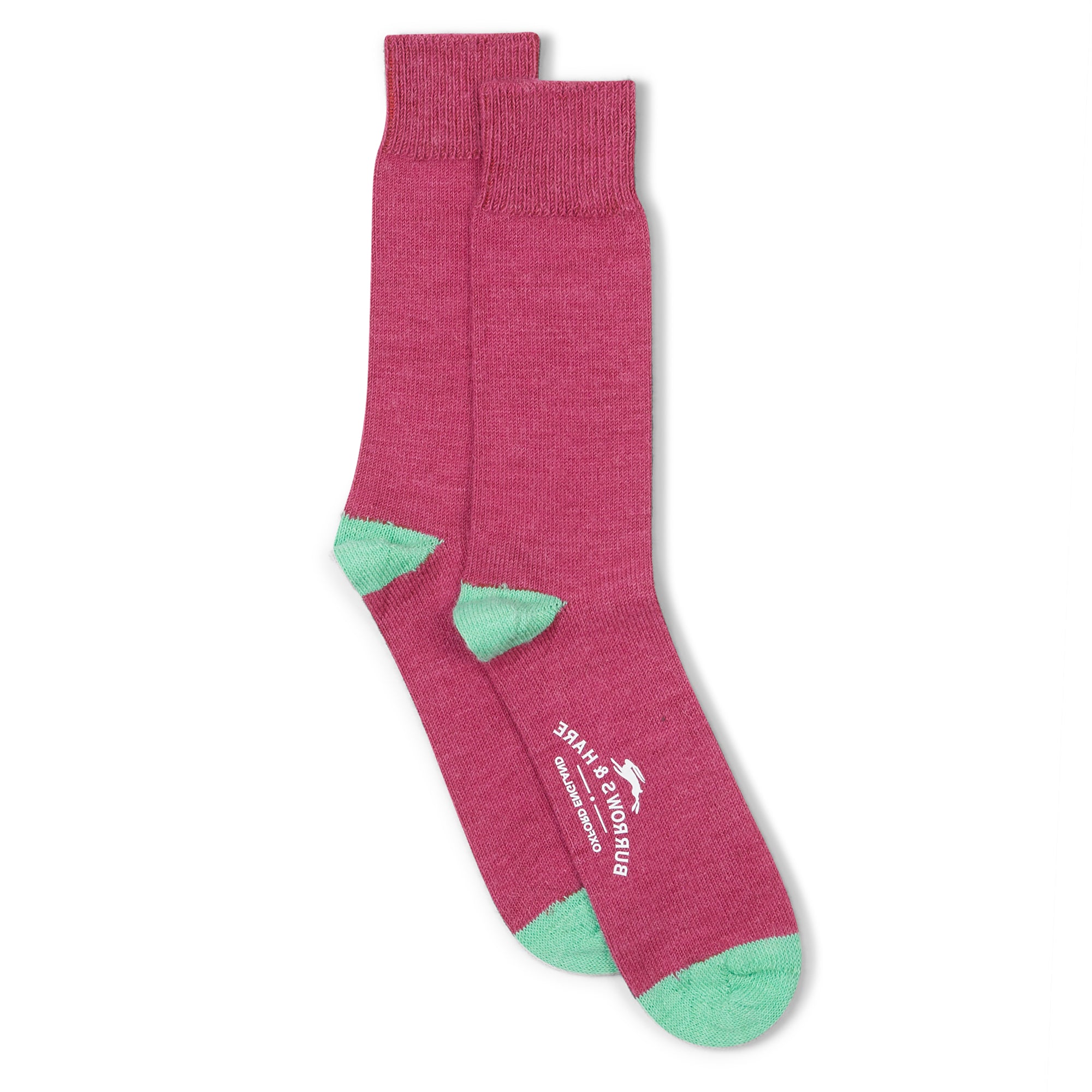 Burrows & Hare Alpaca Socks - Raspberry - Burrows and Hare