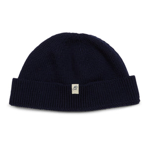 40 Colori Woollen Fisherman Beanie Hat - Navy - Burrows and Hare