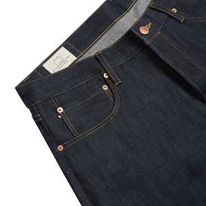 Blackhorse Lane - NW1 RELAXED STRAIGHT INDIGO 14OZ TURKISH RAW SELVEDGE MENS JEANS - Burrows and Hare