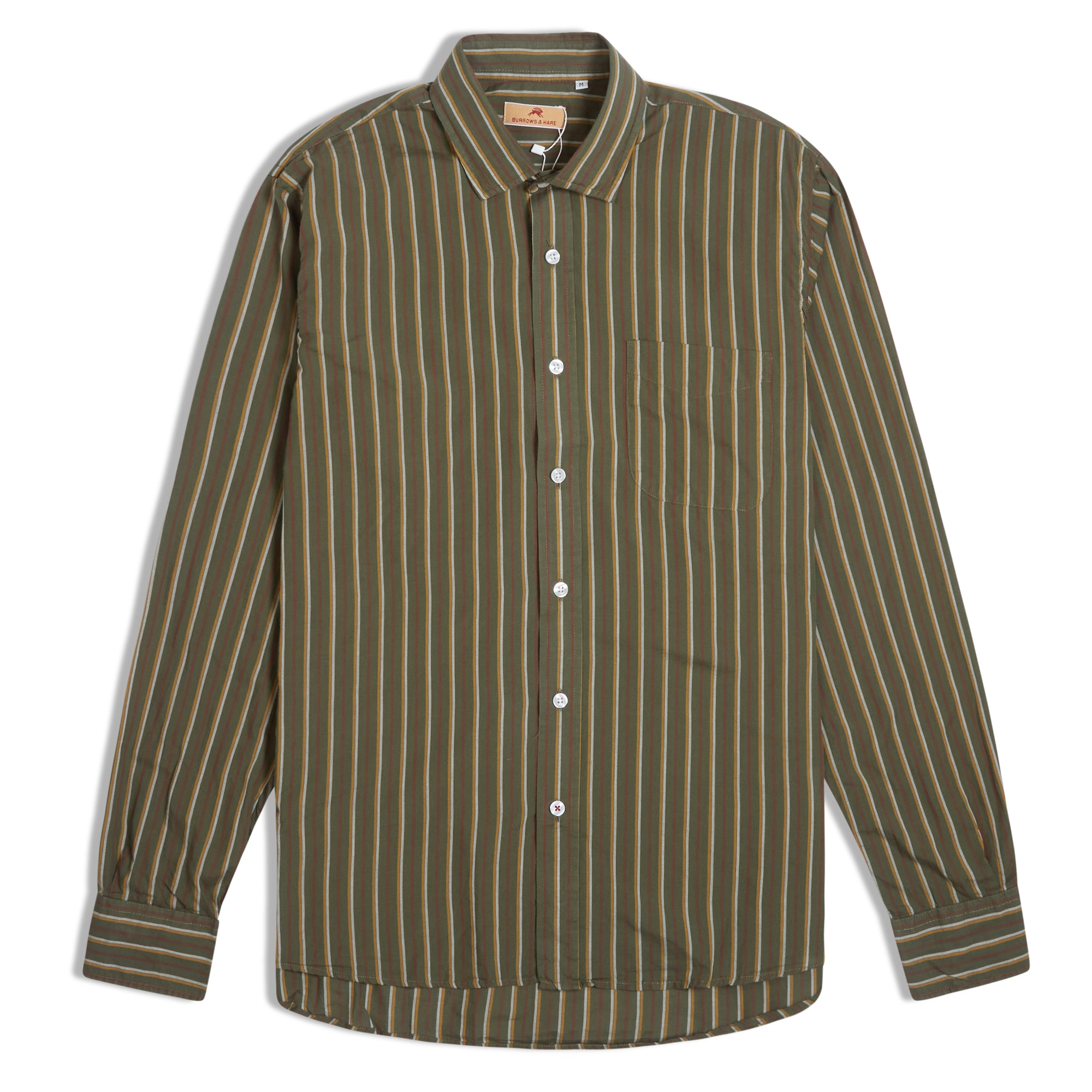 Burrows & Hare Stripe Shirt - Green - Burrows and Hare