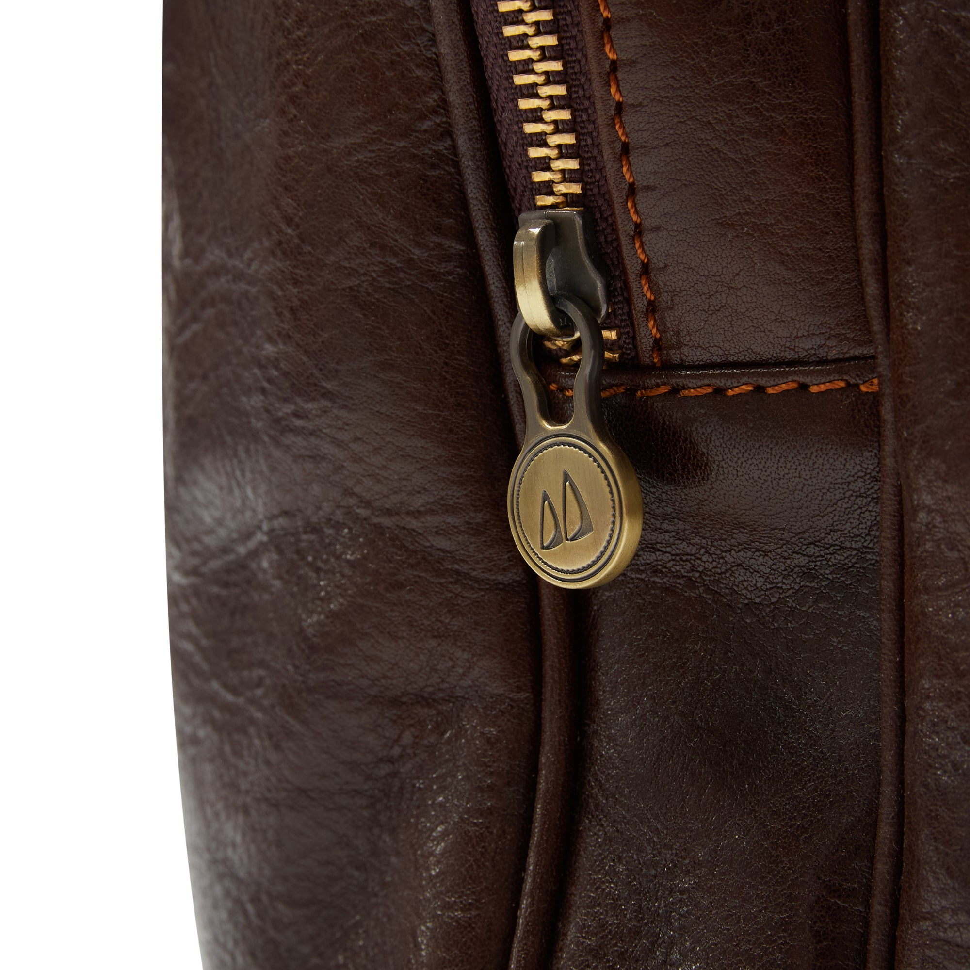 Burrows & Hare Italian Leather Weekend Bag - Dark Tan - Burrows and Hare