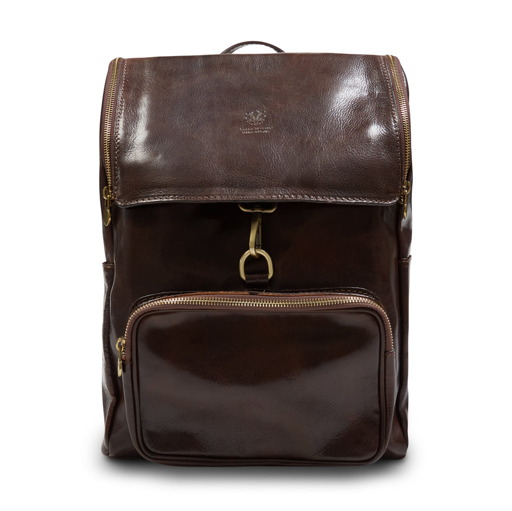 Burrows and Hare Leather Backpack - Mocha – Burrows & Hare