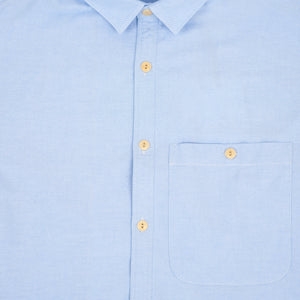 A.B.C.L. Selvedge Azure Oxford Shirt - Burrows and Hare