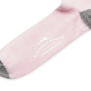 Burrows & Hare Alpaca Socks - Pink & Grey - Burrows and Hare