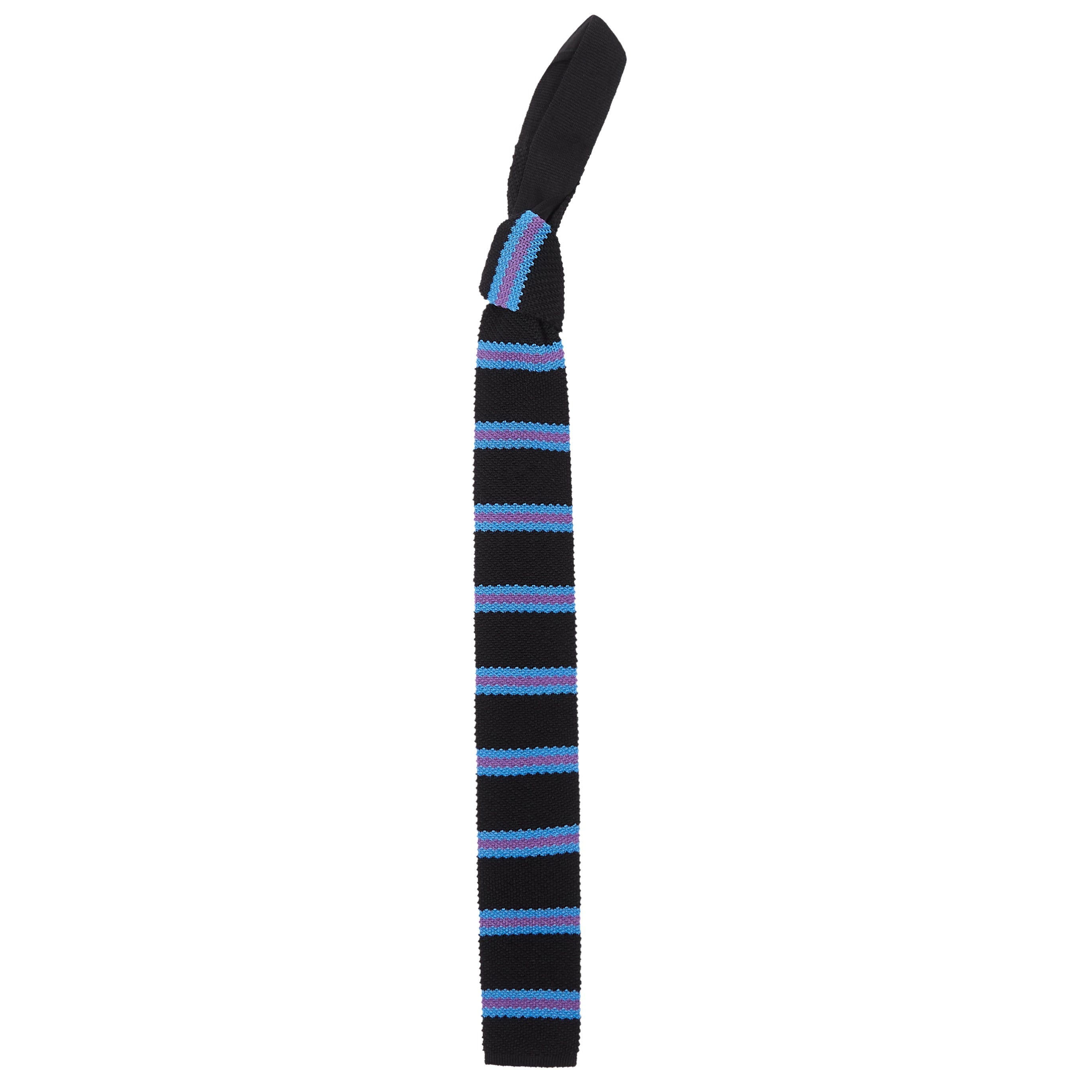 Tie Stripe Black, Blue & Purple