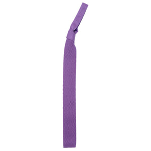 Burrows & Hare Knitted Tie - Purple - Burrows and Hare