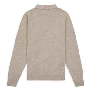 Burrows & Hare Knitted Polo - Wheat