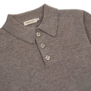 Burrows & Hare Knitted Polo - Brown