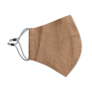 Burrows & Hare Linen Face Mask - Tan - Burrows and Hare