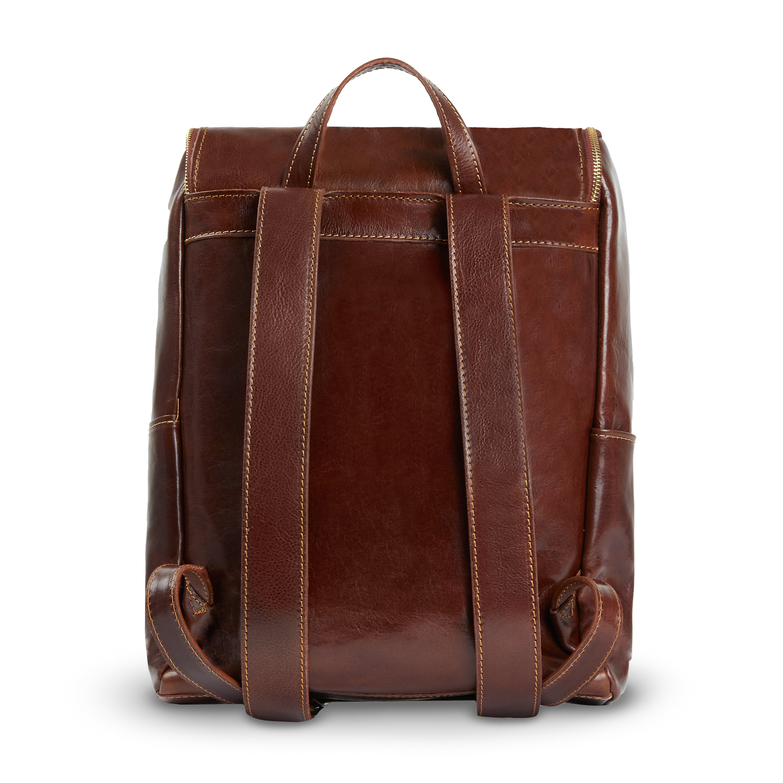 Burrows and Hare Leather Backpack - Dark Tan