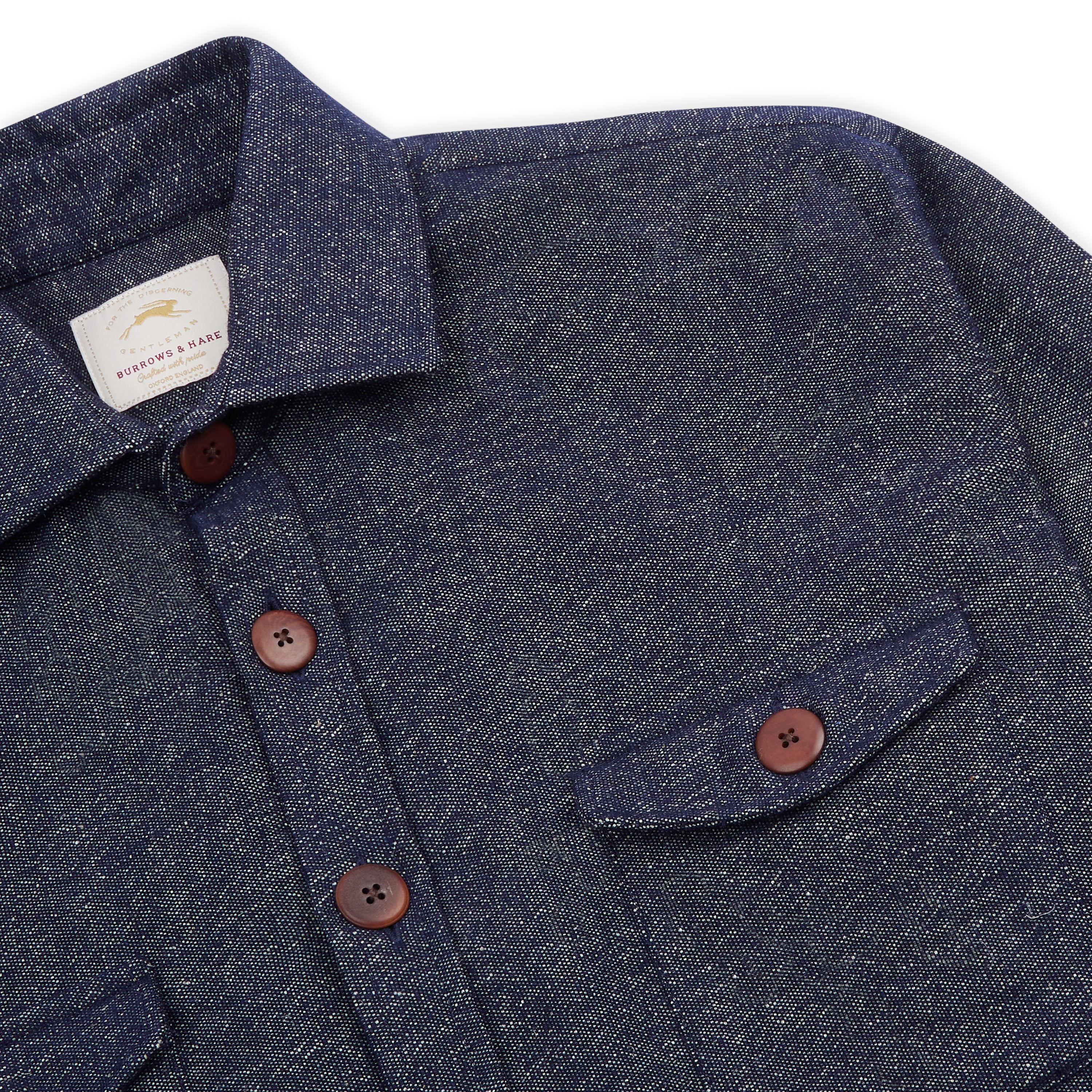 Burrows & Hare Over Shirt - Navy