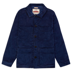 Burrows & Hare Cord Workwear Jacket - Midnight Blue - Burrows and Hare