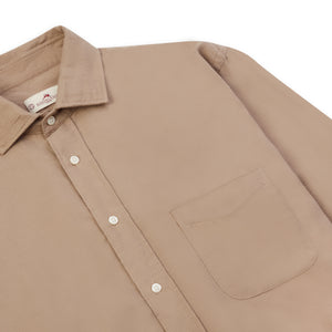 Burrows & Hare Flannel Shirt - Taupe - Burrows and Hare