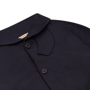 Burrows & Hare Twill Shawl Collar Jacket - Navy - Burrows and Hare