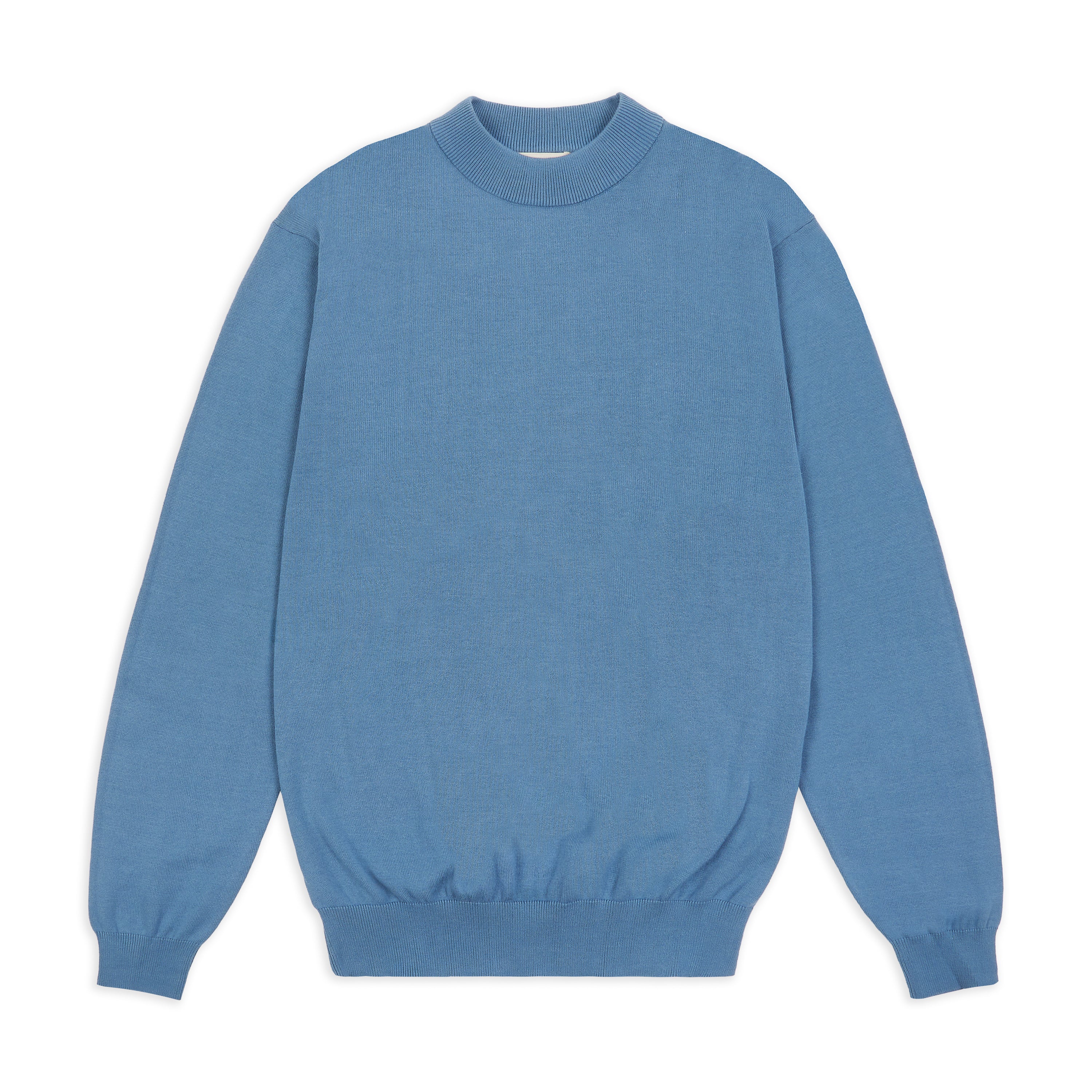 Mock Turtle Neck Shirt- Blue