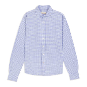 Burrows & Hare Seersucker Shirt - Gingham Blue