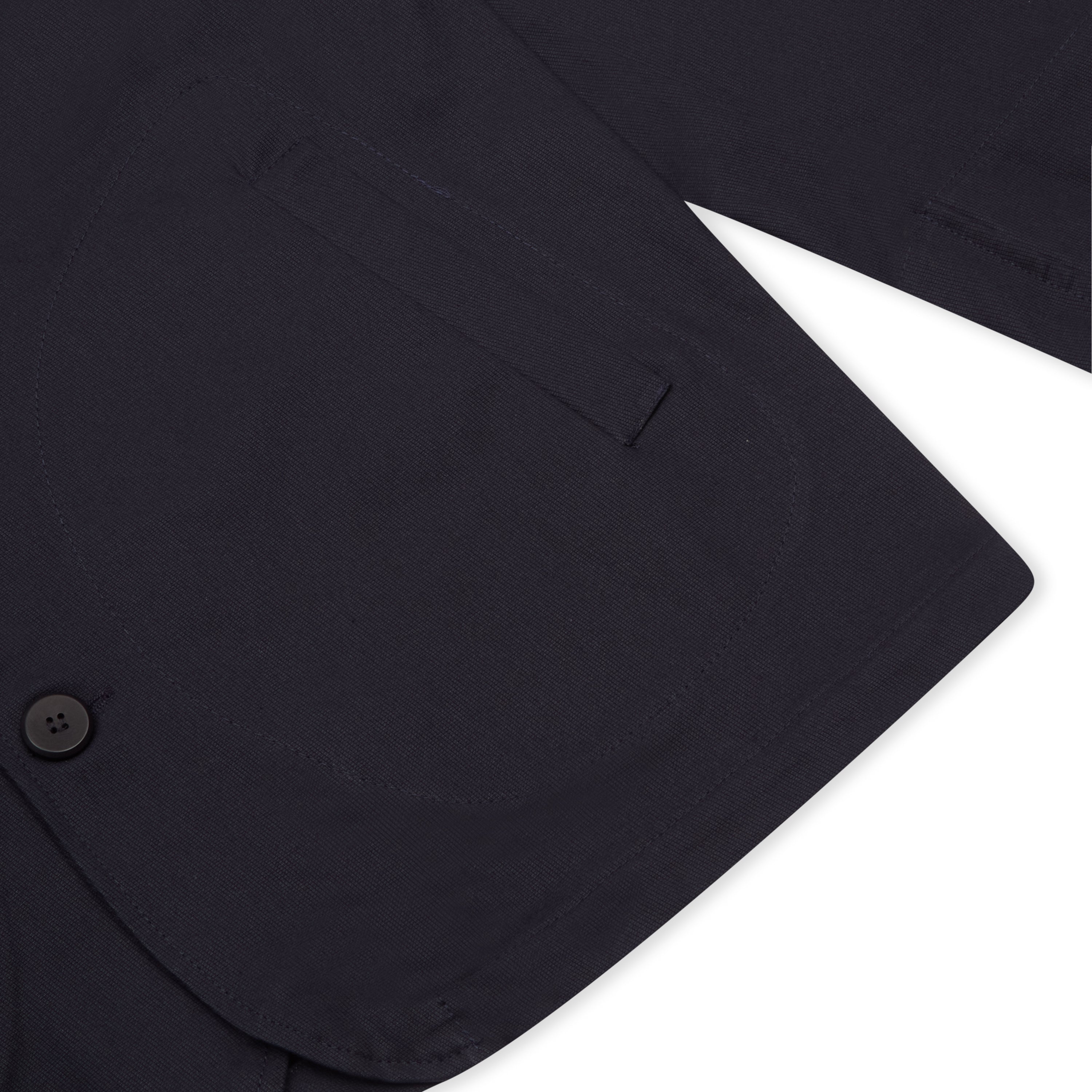 Burrows & Hare Twill Shawl Collar Jacket - Navy - Burrows and Hare