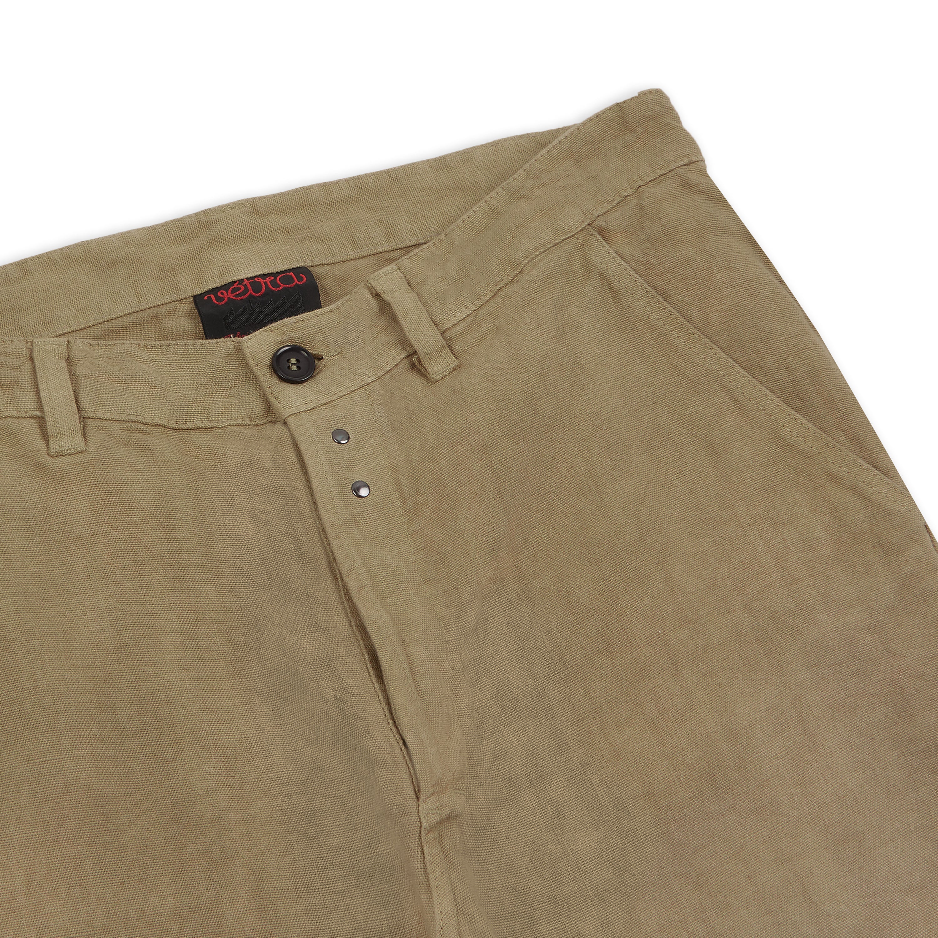 Vetra Heavy Linen Weaved Trousers - Wood